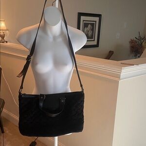 UGG Black Quilted Shoulder Bag with Adjustable Strap